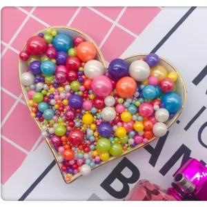 MIXED SIZES RAINBOW SUGAR PEARLS 125 GMS