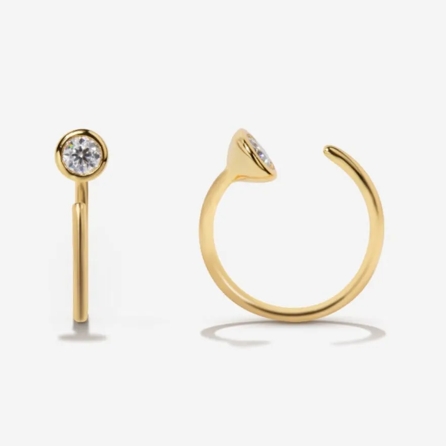 Moissanite Open Hoops