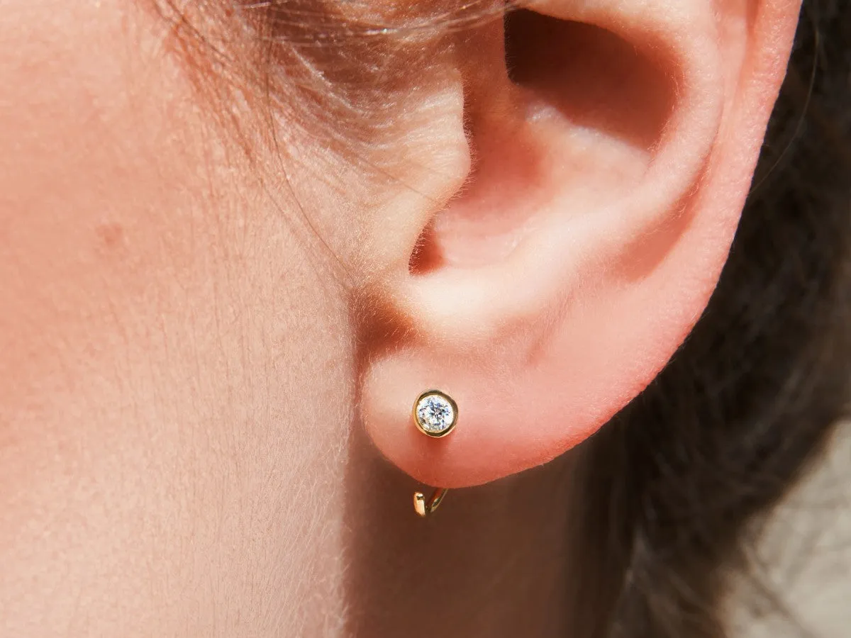 Moissanite Open Hoops