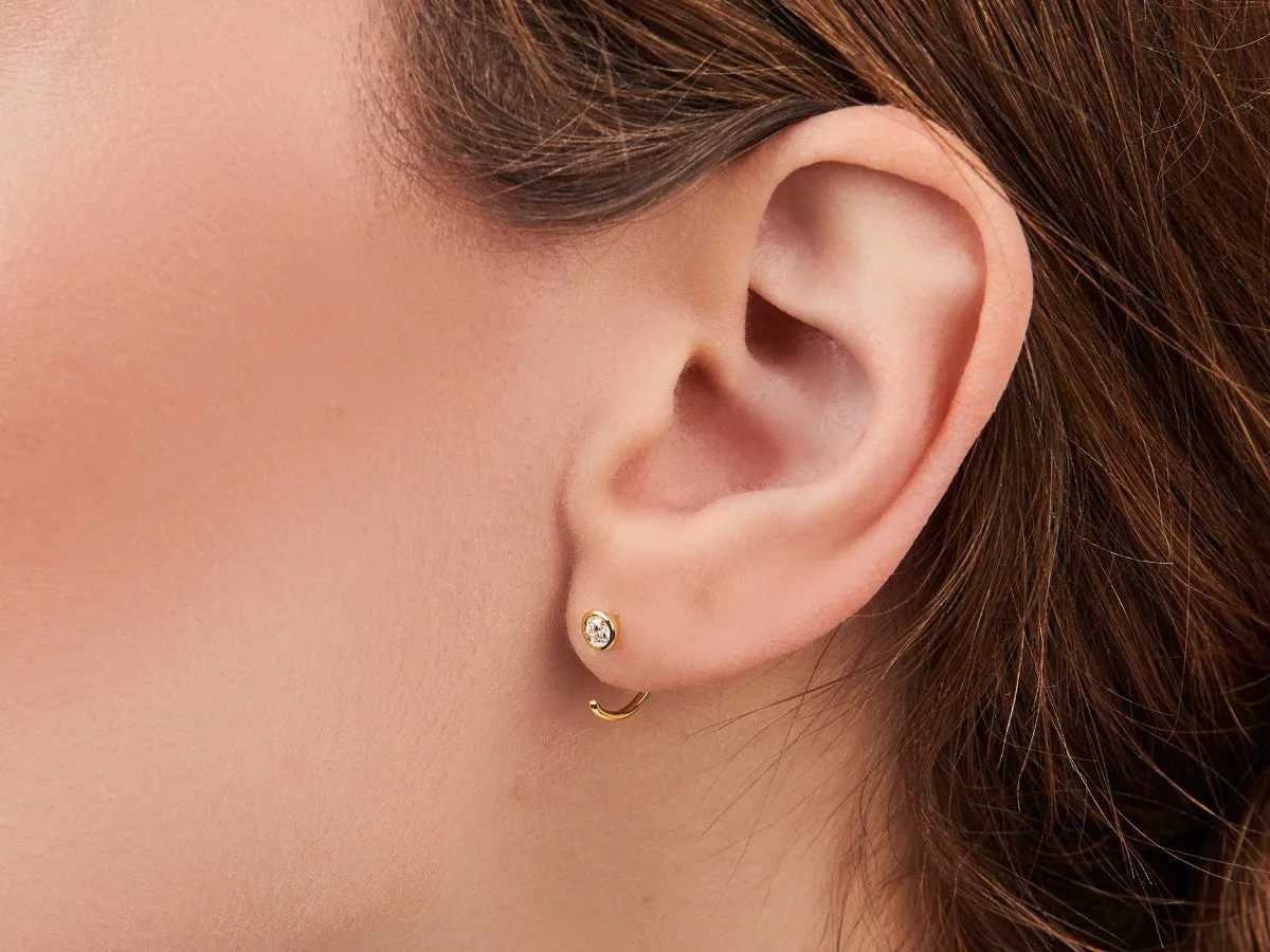 Moissanite Open Hoops