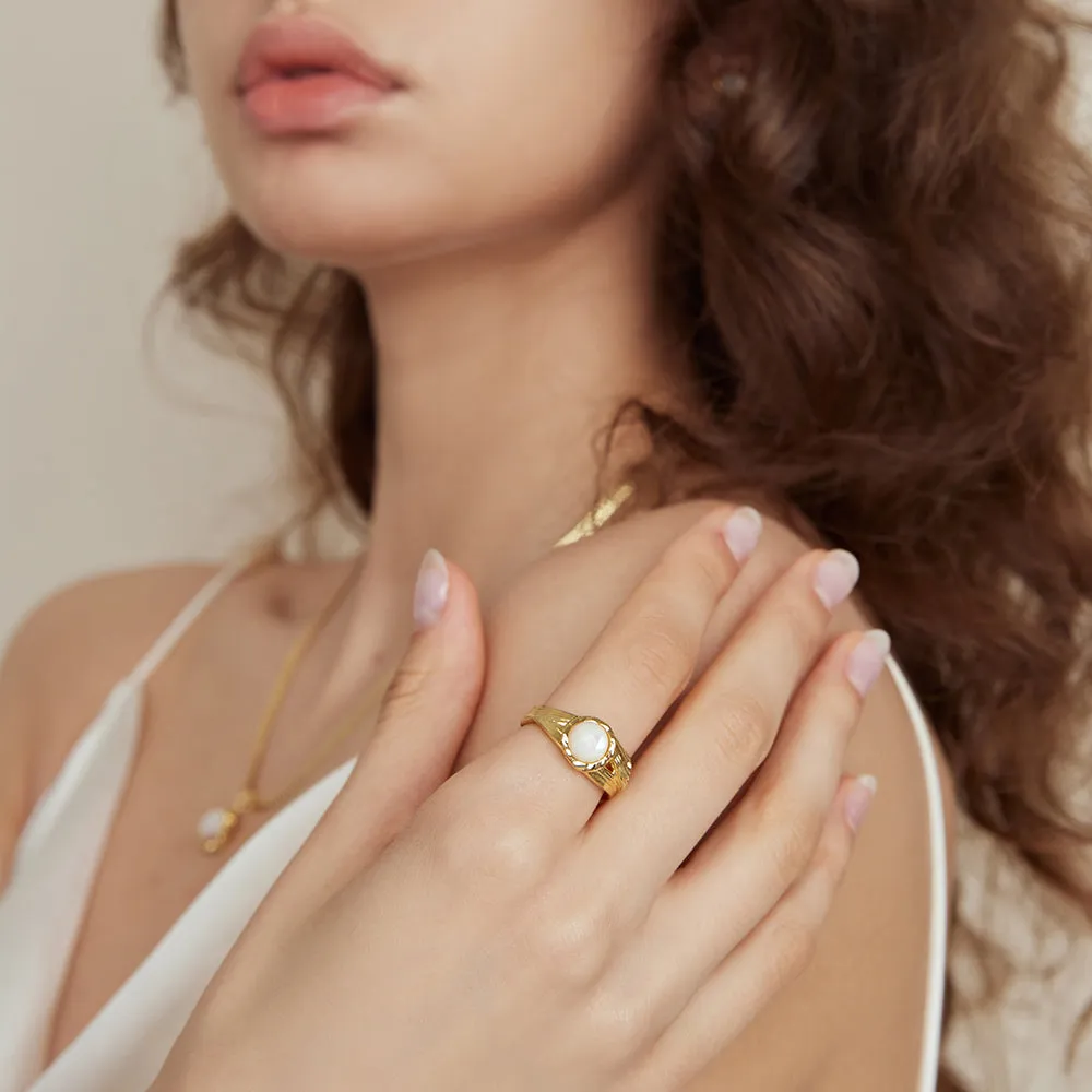 Mother of Pearl Moonlight Ring