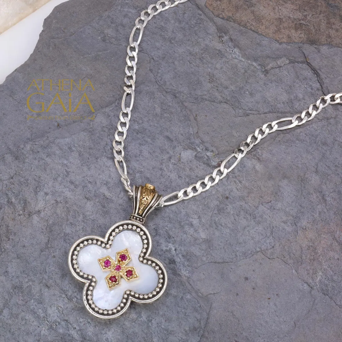 Mother of Pearl Rounded Greek Cross