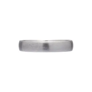 Métier Modern 14k White Gold Rounded Flat Band - 4mm