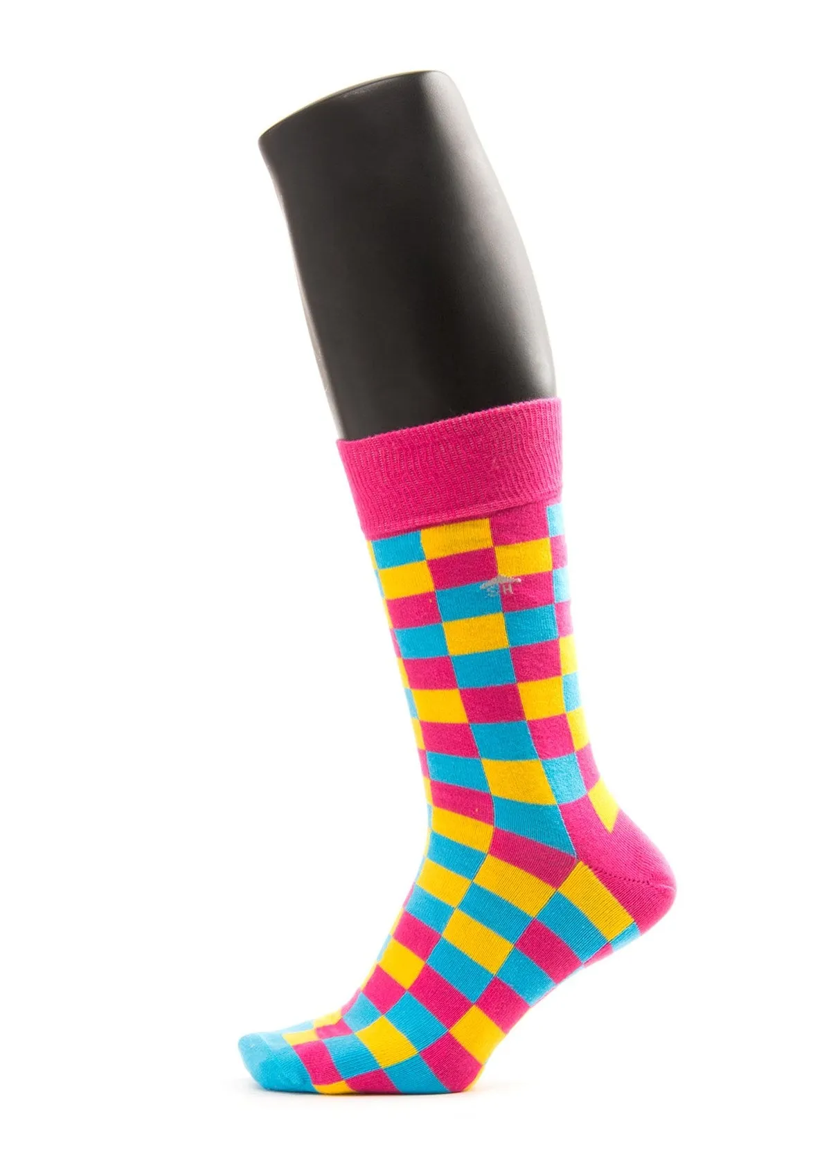 Multi Color Squares Design Men Socks
