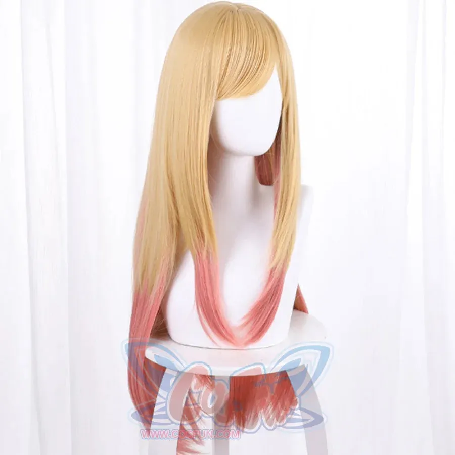 My Dress-Up Darling Kitagawa Marin Gold Pink Long Wig 00116