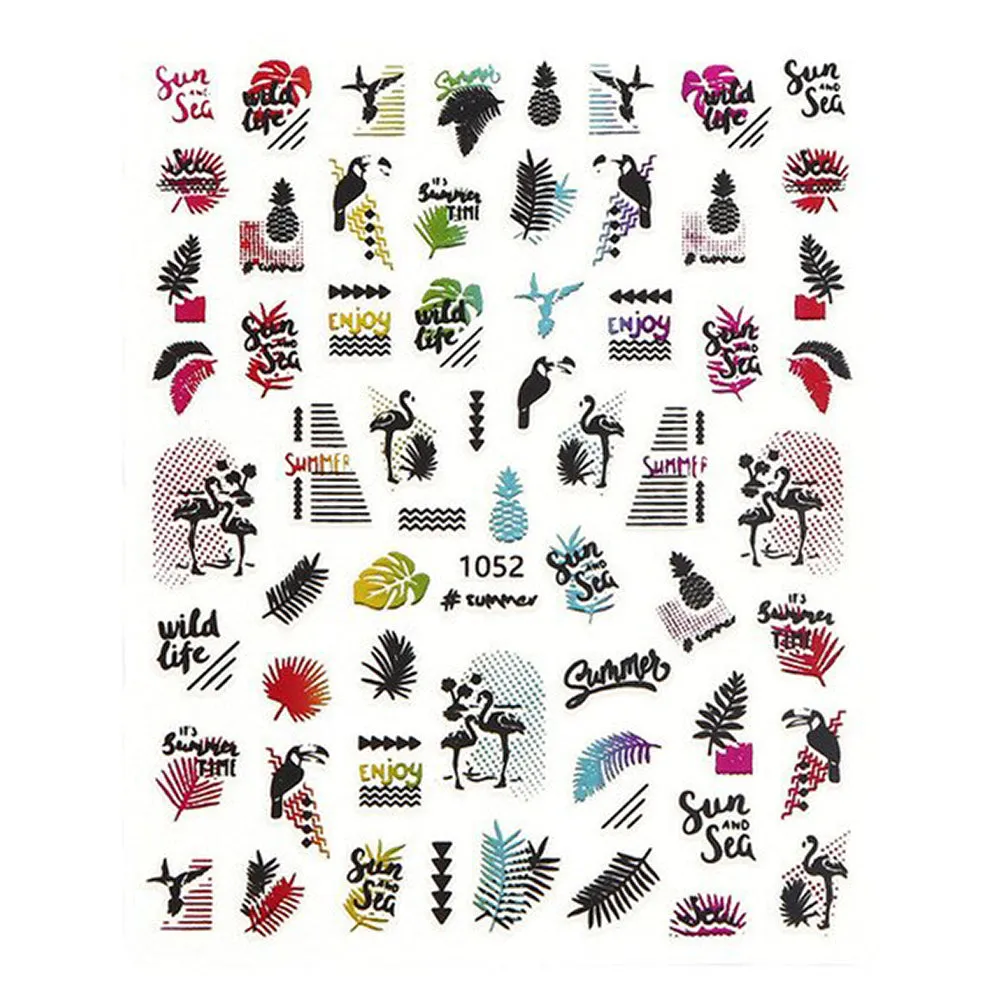Nail Art Stickers - 1052 - Colorful