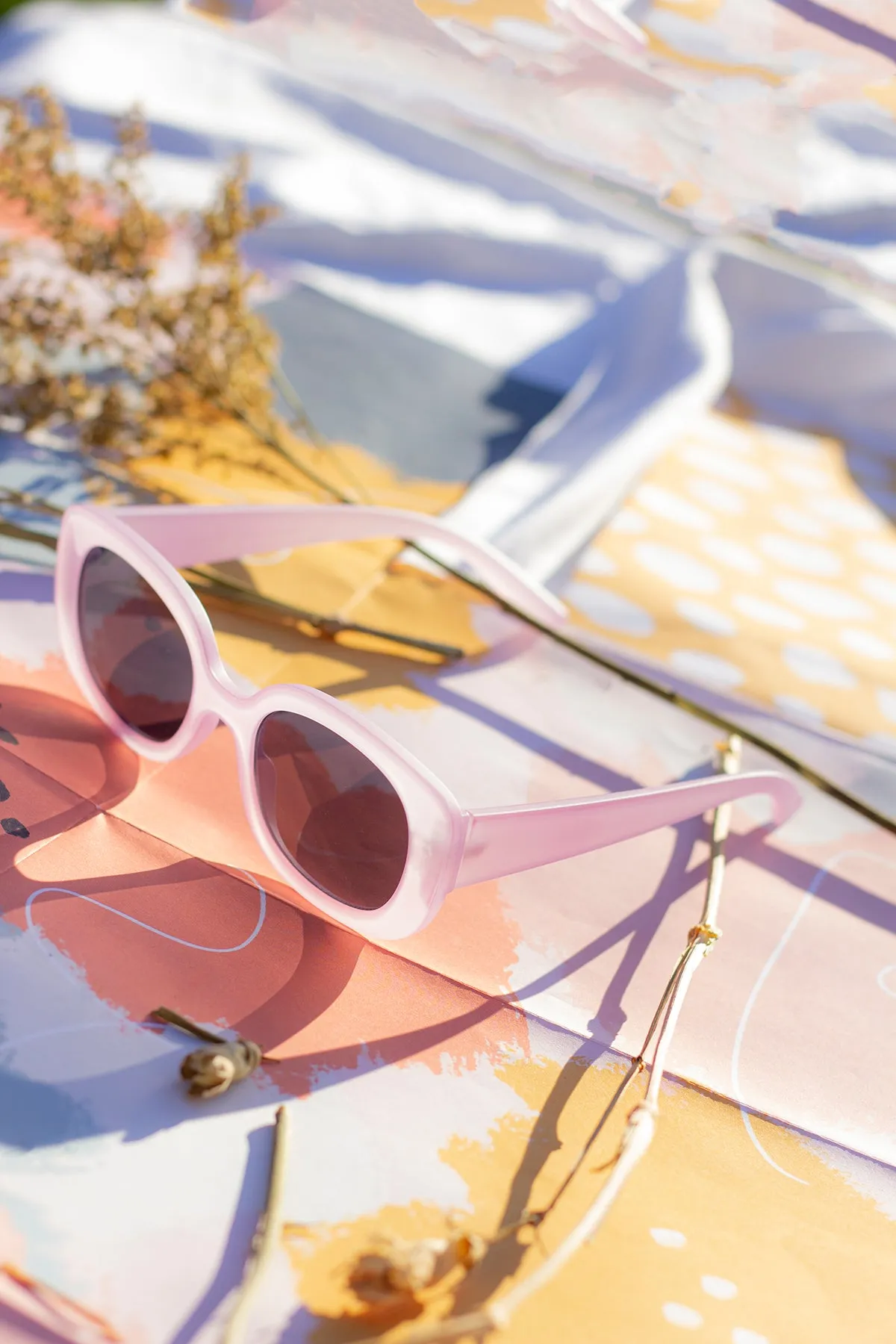 Narrow Oval Chunky Sunglasses
