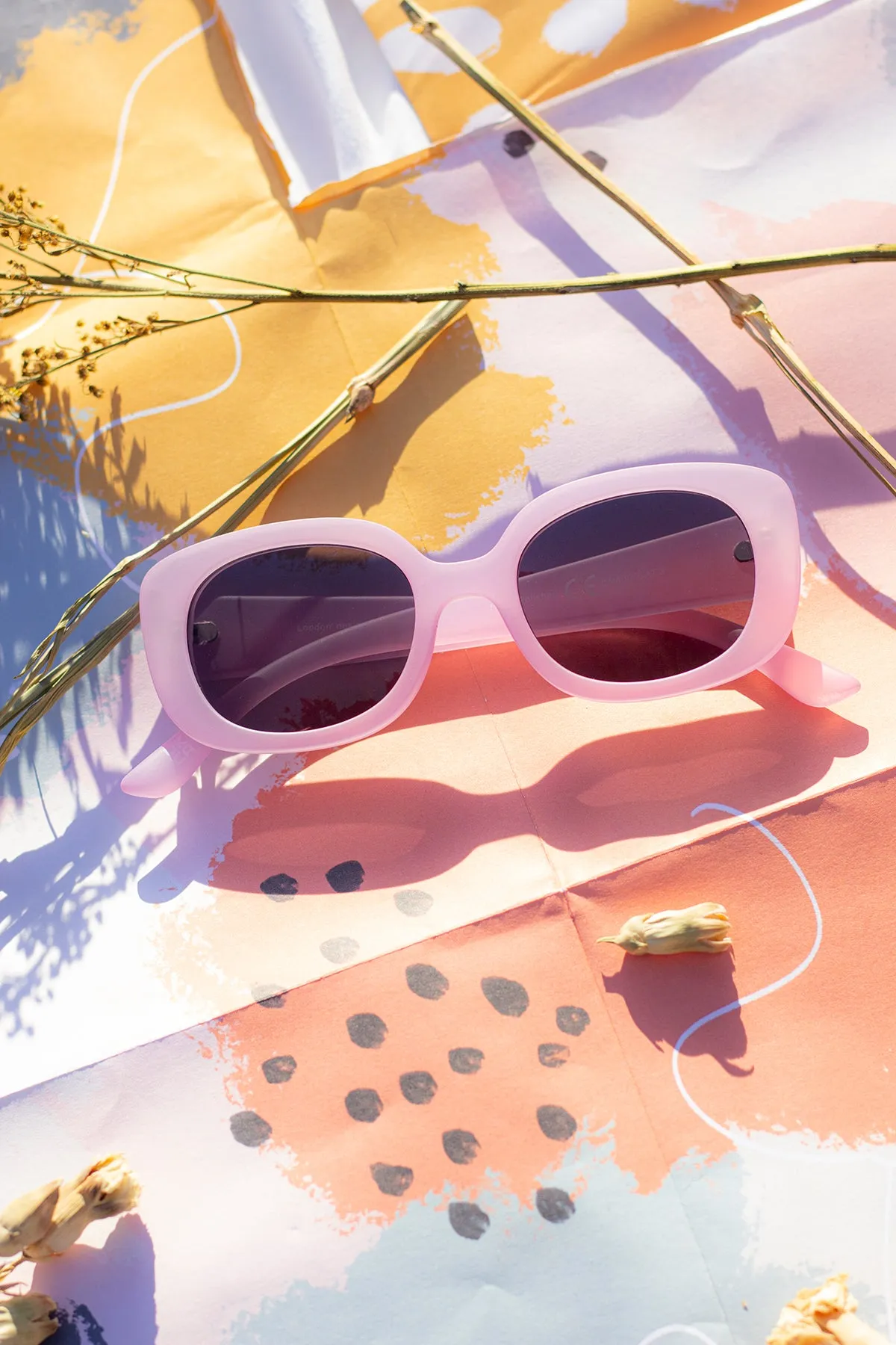 Narrow Oval Chunky Sunglasses