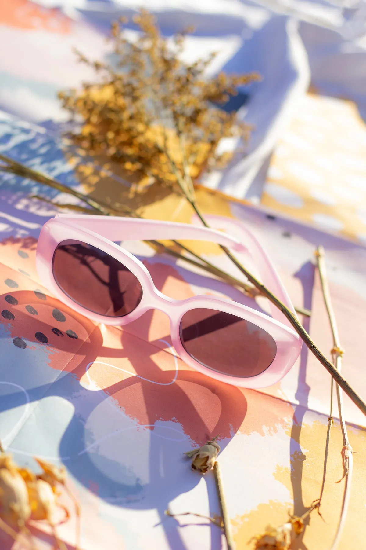 Narrow Oval Chunky Sunglasses