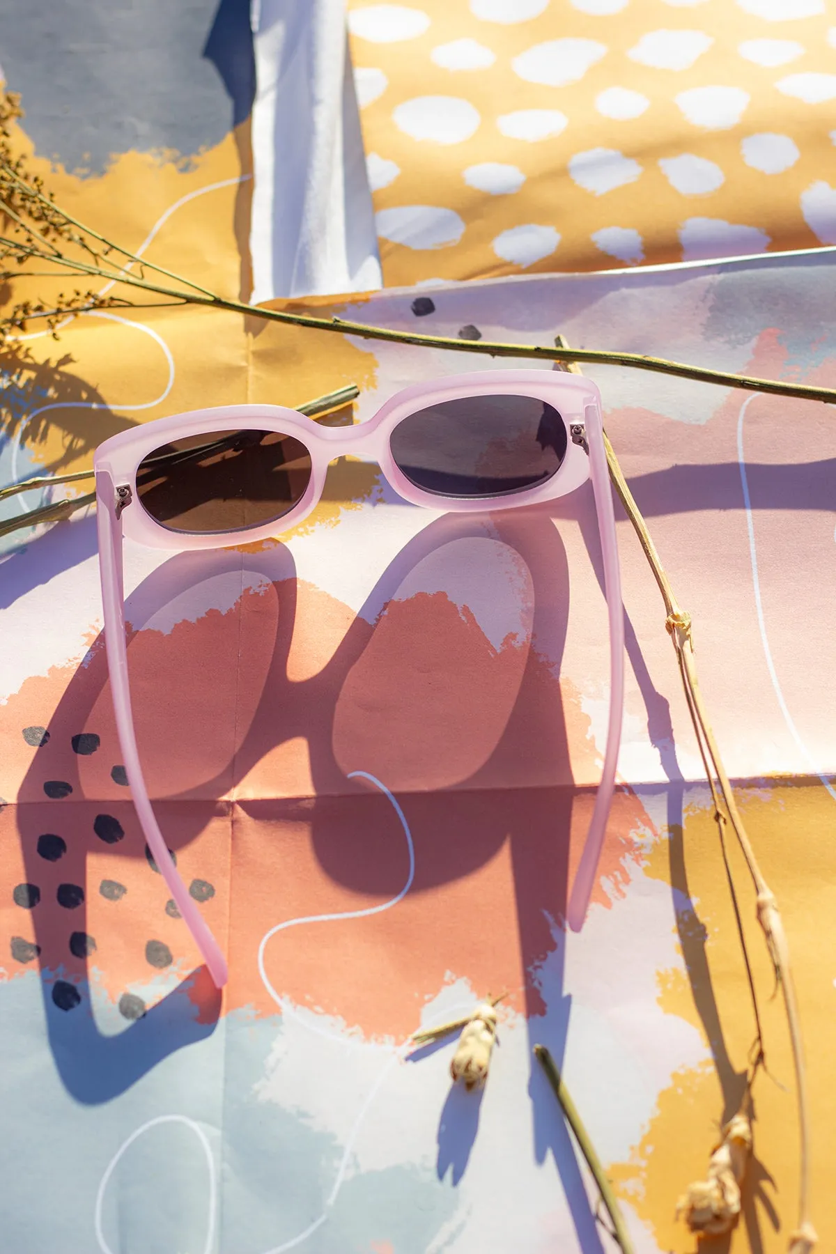 Narrow Oval Chunky Sunglasses