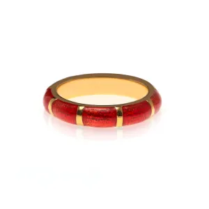 NEW  Blood Orange Segmented Bamboo Ring