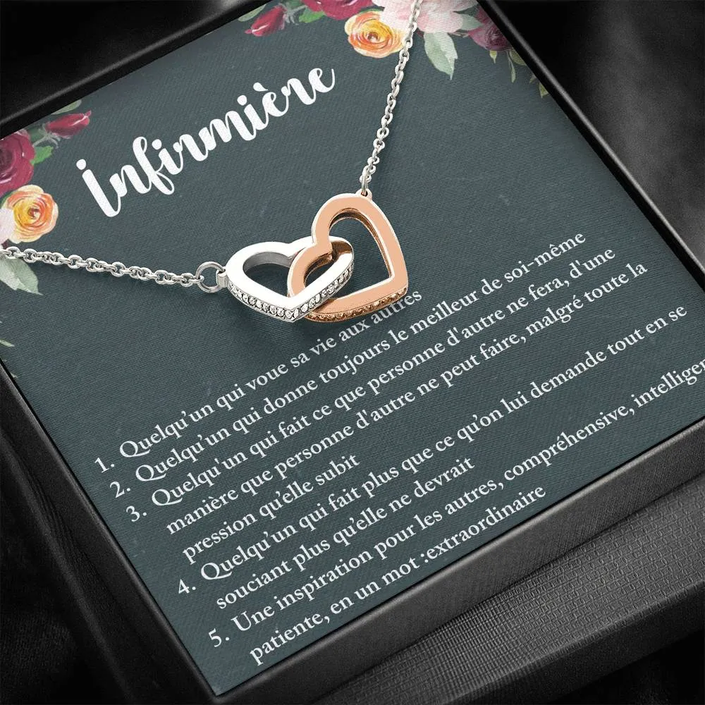 NURSE • Collier Infirmière Double Cœur