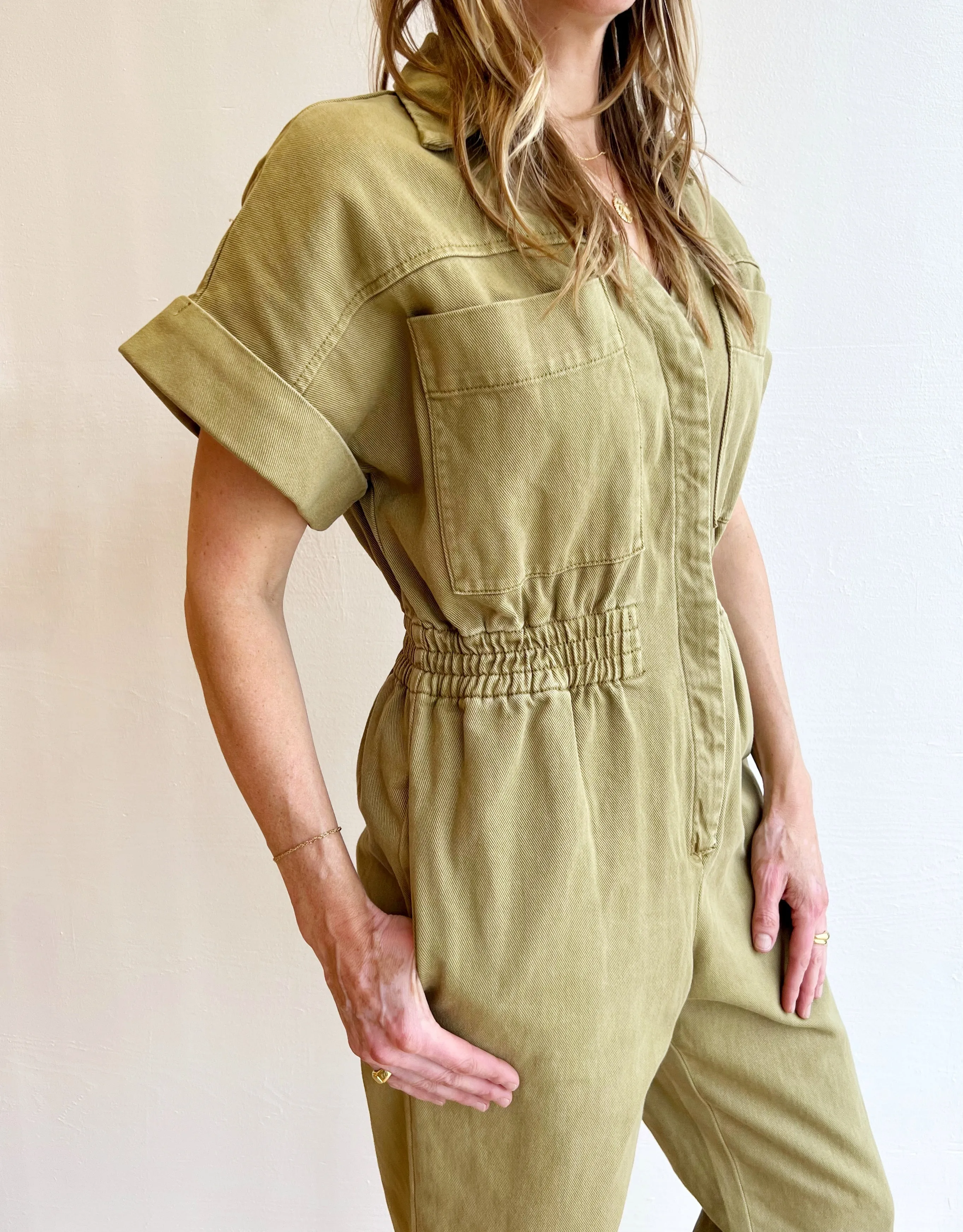 Olive utility jumper