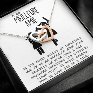 ONELOVE • Collier Meilleures Amies Double Cœur