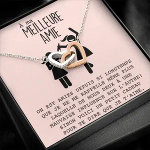 ONELOVE • Collier Meilleures Amies Double Cœur