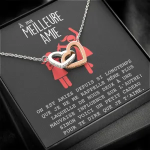 ONELOVE • Collier Meilleures Amies Double Cœur
