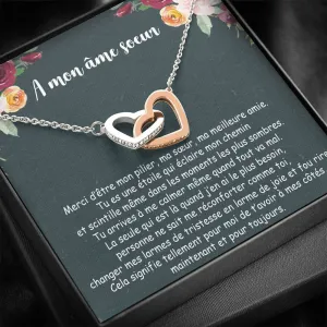 ONELOVE • Collier Meilleures Amies • Âmes Sœurs Double Cœur