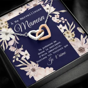 ONEMOM • Collier Déclaration Maman Double Cœur