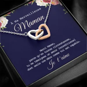 ONEMOM • Collier Déclaration Maman Double Cœur