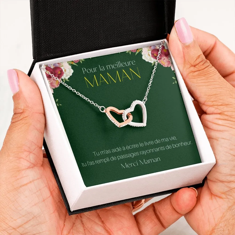 ONEMOM • Collier Déclaration Maman Double Cœur