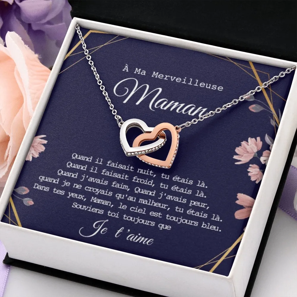 ONEMOM • Collier Déclaration Maman Double Cœur