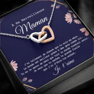 ONEMOM • Collier Déclaration Maman Double Cœur