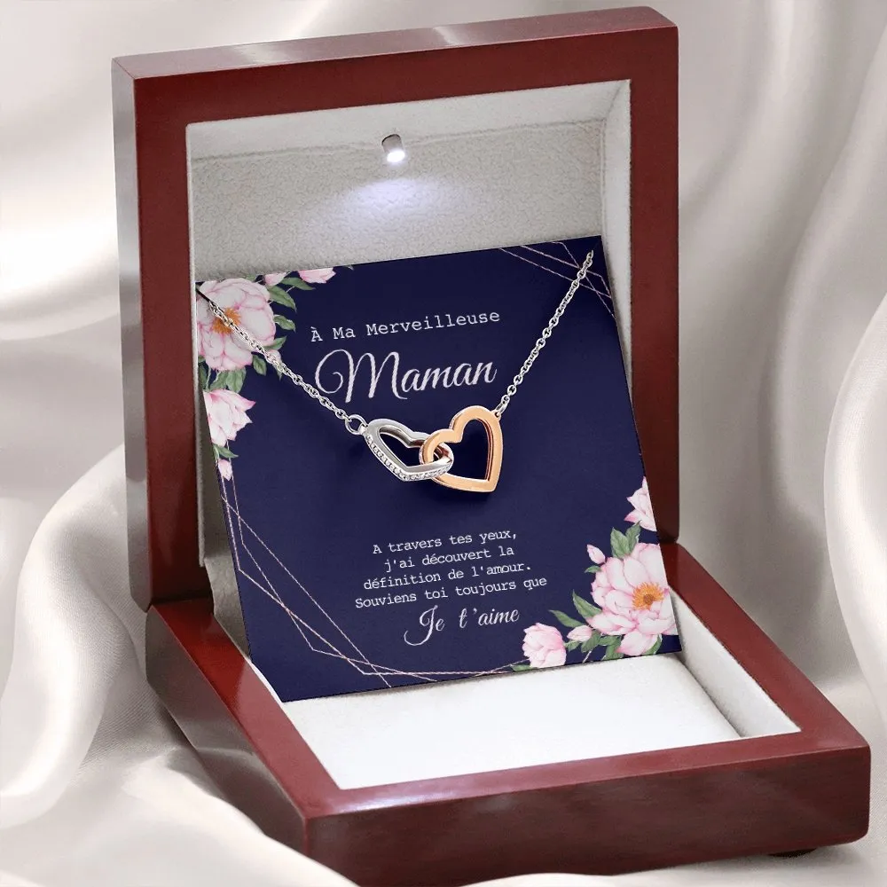 ONEMOM • Collier Déclaration Maman Double Cœur