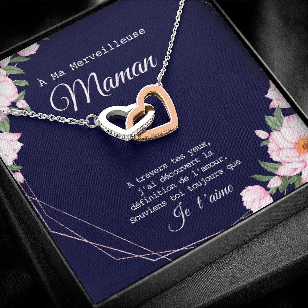 ONEMOM • Collier Déclaration Maman Double Cœur