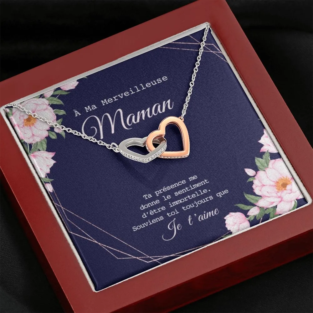 ONEMOM • Collier Déclaration Maman Double Cœur