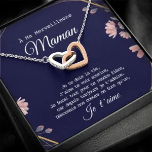 ONEMOM • Collier Déclaration Maman Double Cœur