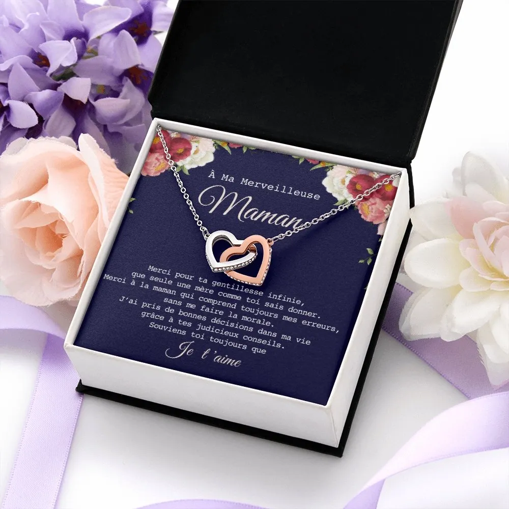 ONEMOM • Collier Déclaration Maman Double Cœur