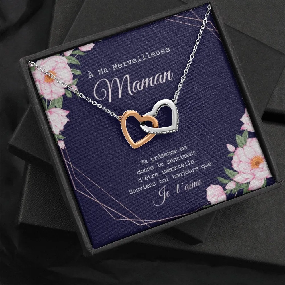 ONEMOM • Collier Déclaration Maman Double Cœur