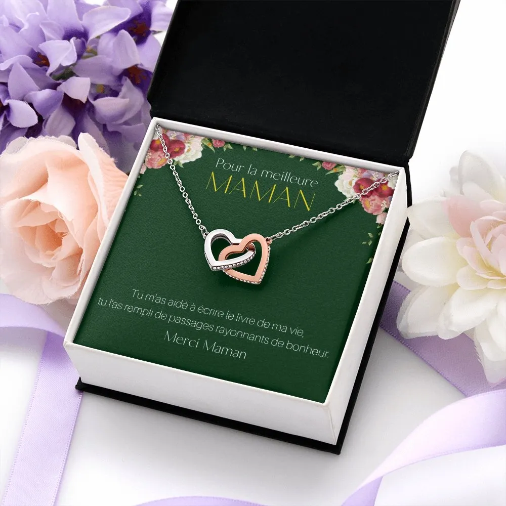 ONEMOM • Collier Déclaration Maman Double Cœur