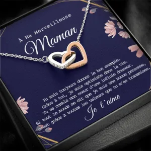 ONEMOM • Collier Déclaration Maman Double Cœur