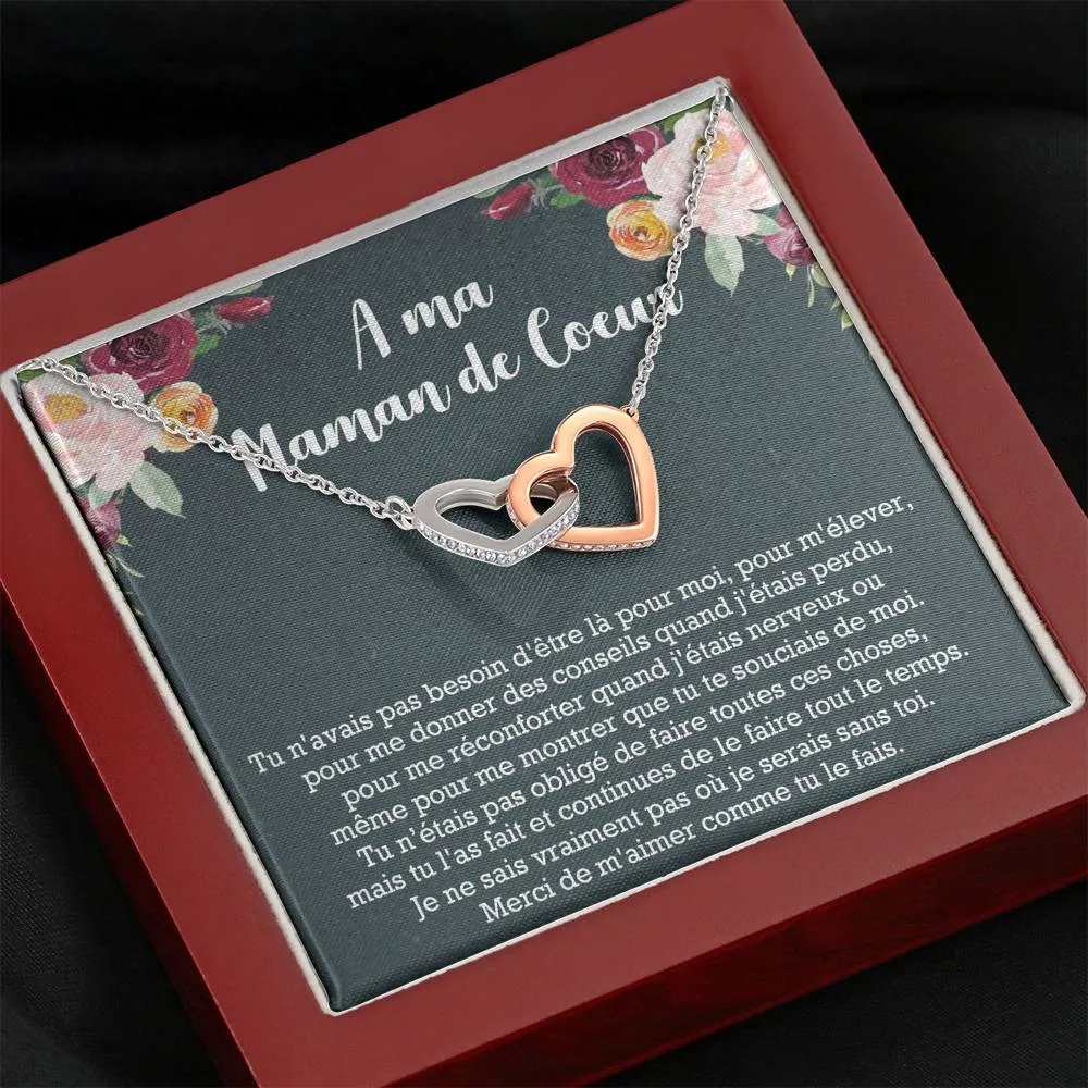 ONEMOM • Collier Déclaration Maman Double Cœur