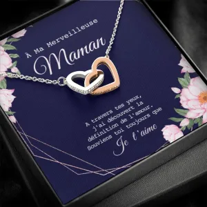ONEMOM • Collier Déclaration Maman Double Cœur