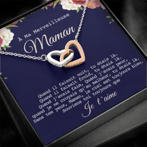 ONEMOM • Collier Déclaration Maman Double Cœur