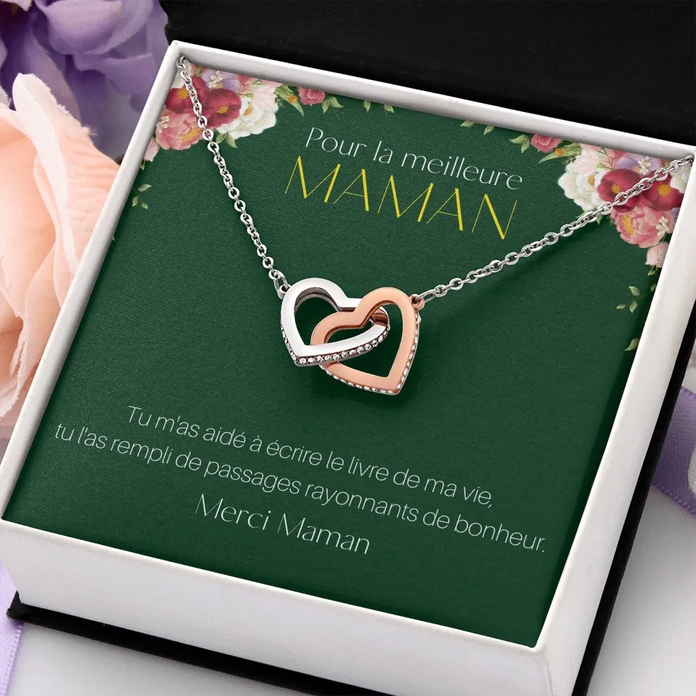 ONEMOM • Collier Déclaration Maman Double Cœur