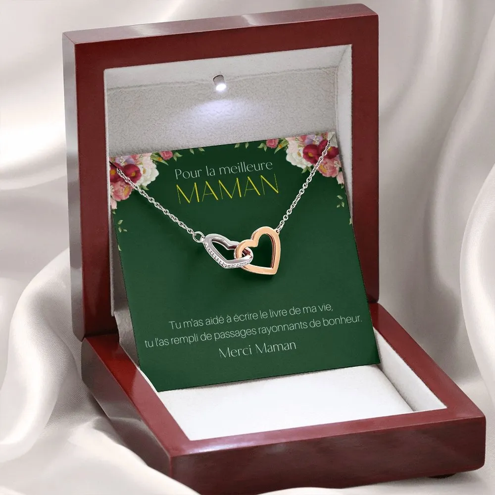 ONEMOM • Collier Déclaration Maman Double Cœur