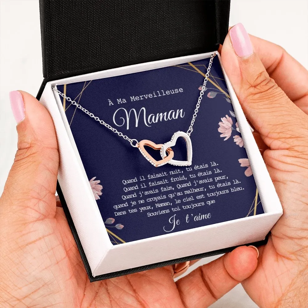 ONEMOM • Collier Déclaration Maman Double Cœur