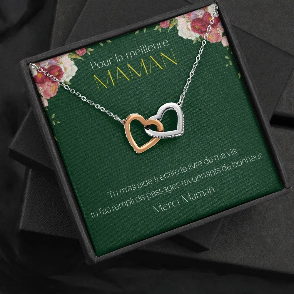 ONEMOM • Collier Déclaration Maman Double Cœur