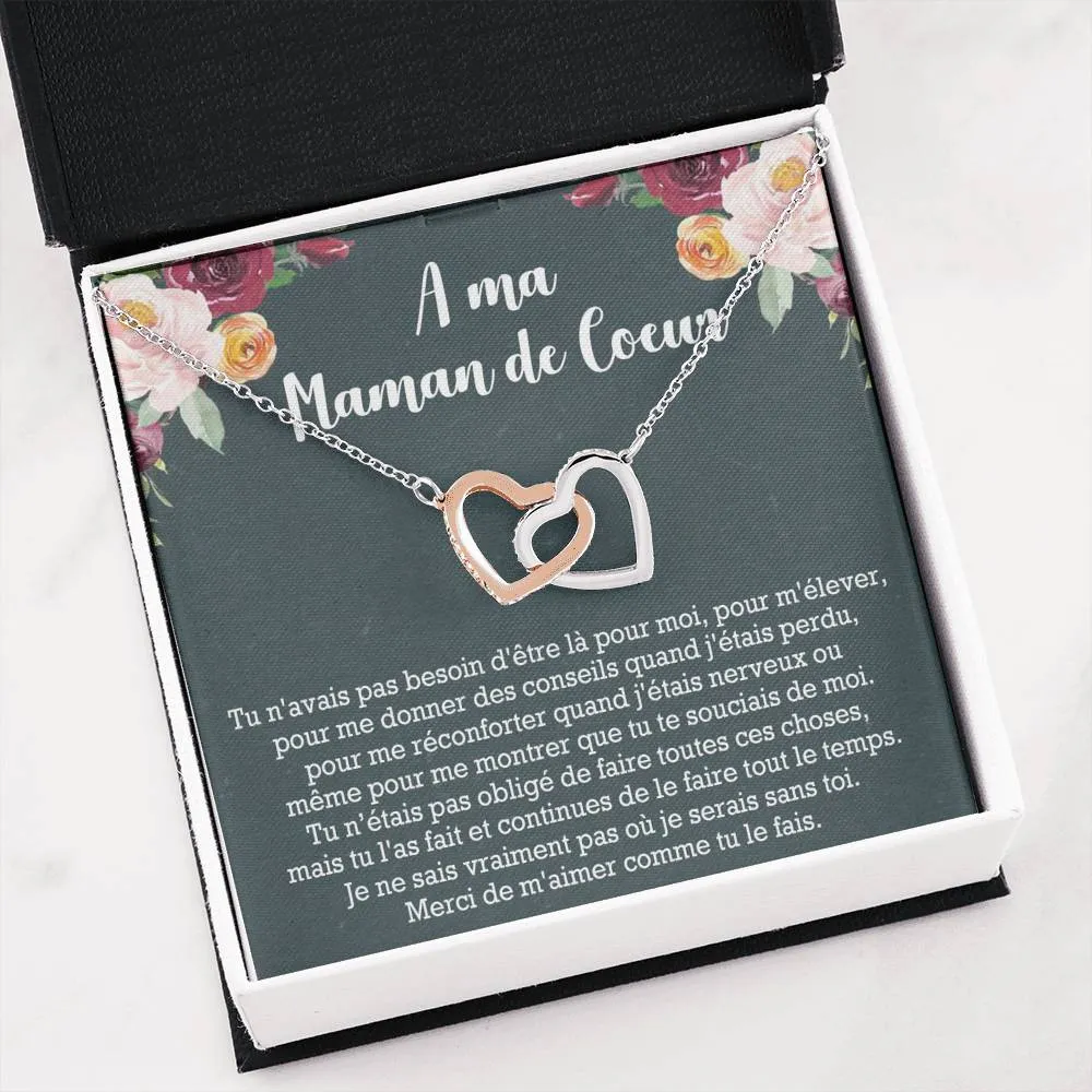ONEMOM • Collier Déclaration Maman Double Cœur