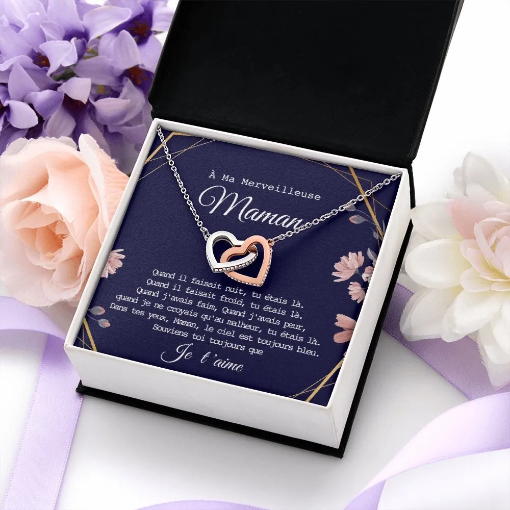 ONEMOM • Collier Déclaration Maman Double Cœur