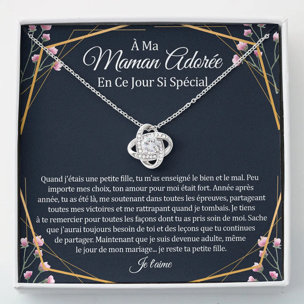 ONEMOM • Collier Déclaration Maman Noeud d'Amour