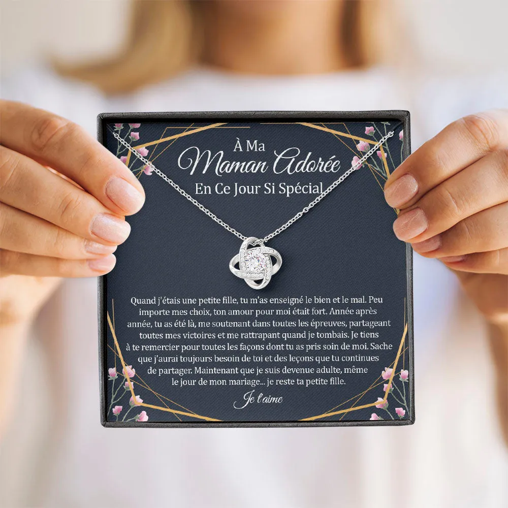 ONEMOM • Collier Déclaration Maman Noeud d'Amour