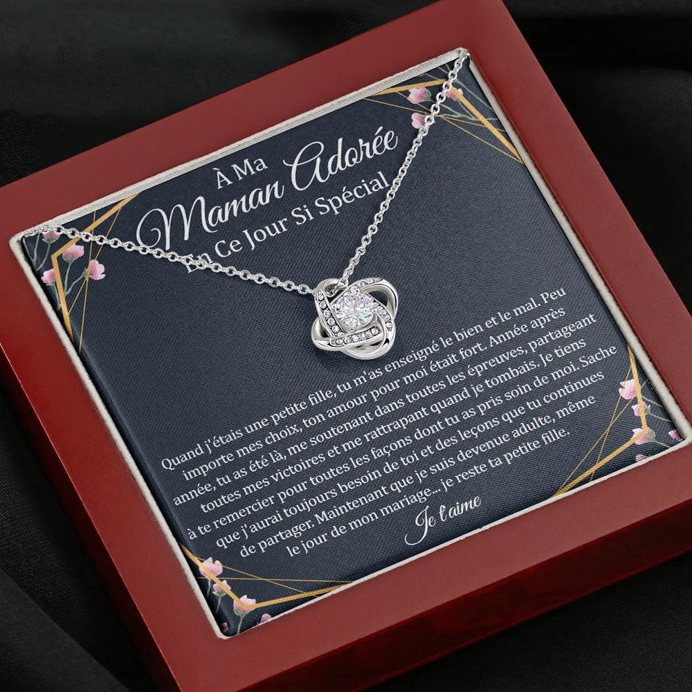 ONEMOM • Collier Déclaration Maman Noeud d'Amour