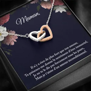 ONEMOM • Collier Maman • Meilleure maman du monde Double Cœur