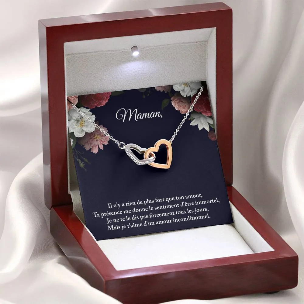 ONEMOM • Collier Maman • Meilleure maman du monde Double Cœur
