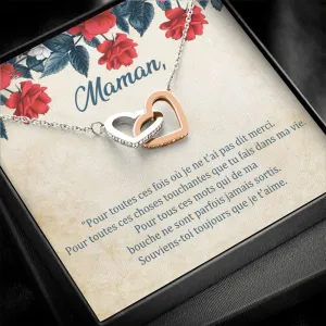ONEMOM • Collier Maman • Meilleure maman du monde Double Cœur