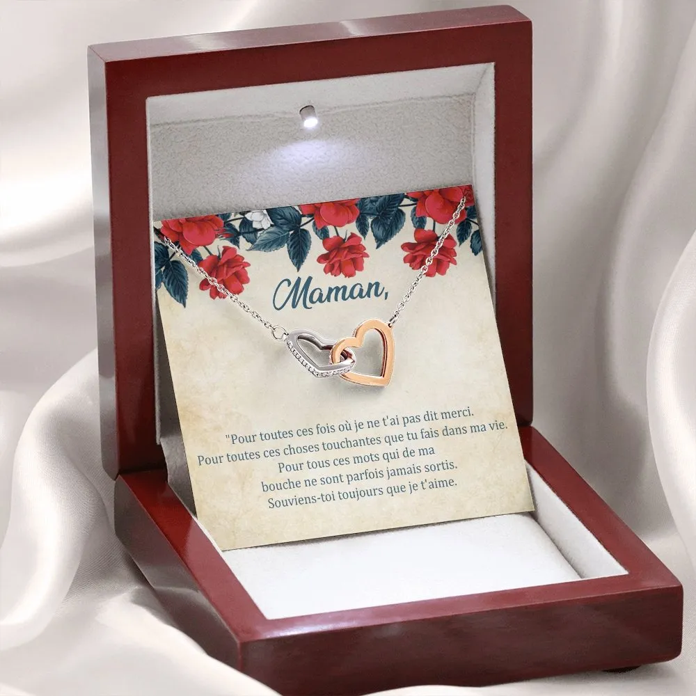 ONEMOM • Collier Maman • Meilleure maman du monde Double Cœur